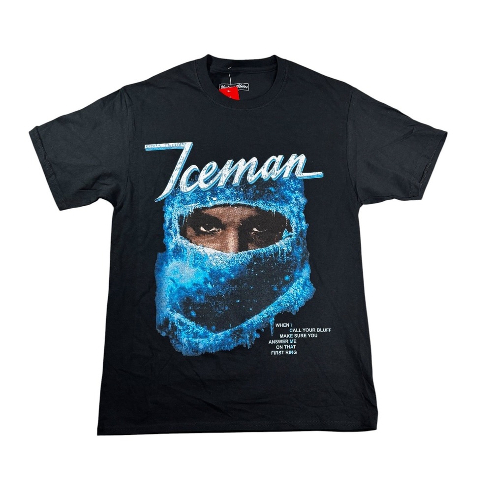 Headgear Classics Drake Iceman Graphic T-Shirt Black Blue Mens Medium NEW